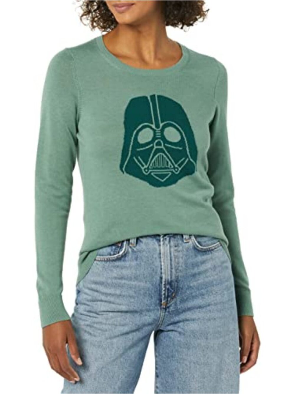Lightweight Crewneck Sweater Cotton Blend Long Sleeve